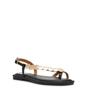 Women's Jetsey Adjustable Strappy Sandal with Gold Detail