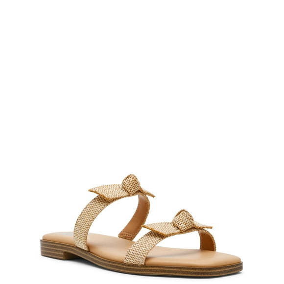 DV Dolce Vita Women's Medford Two Strap Bow Flat Sandal