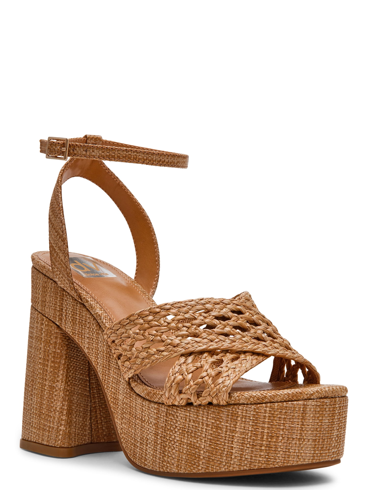 DV Dolce Vita Women's Whishora Platform Block Heel Sandal with Ankle Strap