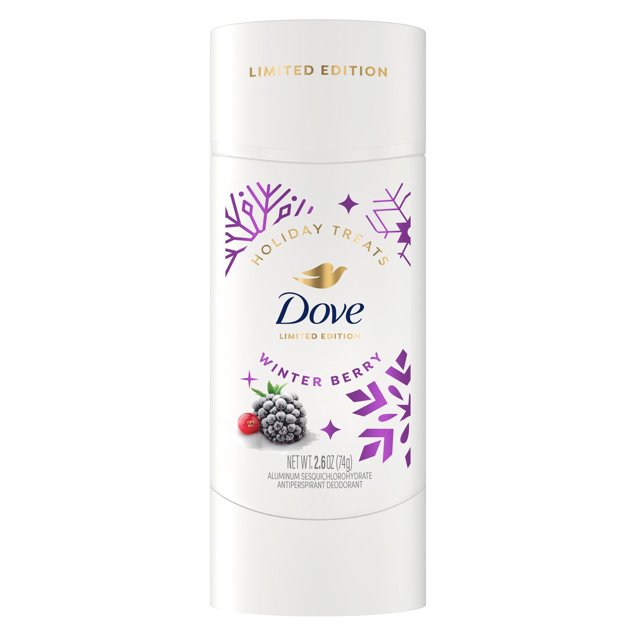 Dove Limited Edition Invisible Solid Berry Bliss 72 Hour Sweat & Odor Protection, 2.6 OZ