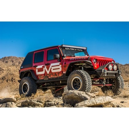 DV8 FENDB-02 Flat Tube Fenders Fr & Rr for 2007-18 Wrangler 2/4-Door JK 2WD/4WD