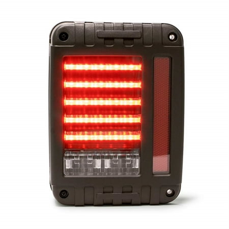 DV8 Offroad | TLJK-01 | LED Tail Lights for 2007-18 Wrangler JK | Direct Fit | Plug & Play | Dynamic Vehicle Appearance Upgrade | LED Upgrade | Horizontal Light Pattern
