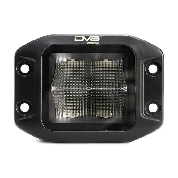 DV8 Offroad Elite Series 3" Flush Mount Light Pod | 4,800 Lumen from OSRAM LEDs | Bezel-Less Housing w/Heat Fins | IP 68 Rated UV Resistant Lens | Flood Pattern