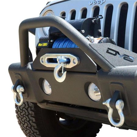 DV8 Offroad Front Bumper with Fog Lights Steel Stubby for 2007-2018 FS-13 Jeep Wrangler JK & JL