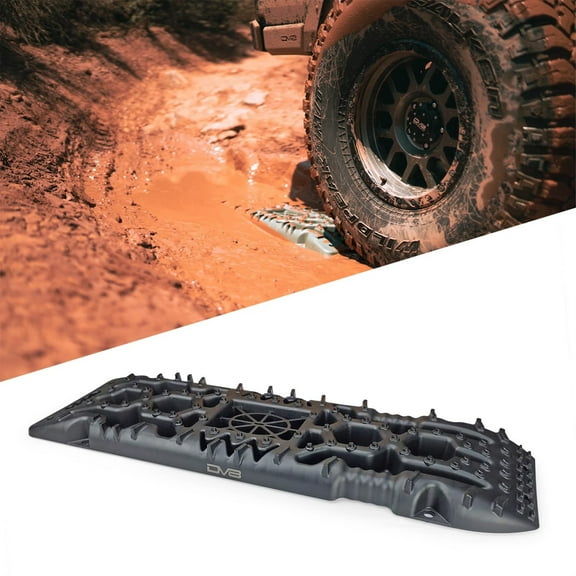 DV8 Offroad Offroad Traction Boards Compatible with Trucks, Car, SUV, & UTVs | Set of 2 Boards | 10 Ton Weight Rating | Sand, Mud, & Snow | Stackable | Storage Bag Included