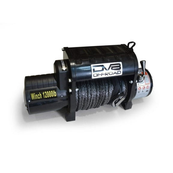 DV8 Offroad | WB12SR | 12,000 lb Winch w/Synthetic Line and Dual Wireless Remote