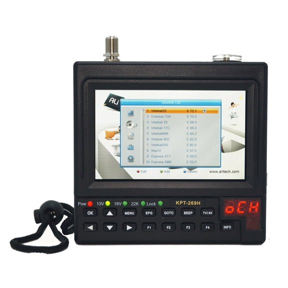 DVB-S2 Satfinder Digital Satellite TV Receiver Finder Meter MPEG-4 Modulator Full HD Satellite Finder KPT 269H ,Easy to Carry