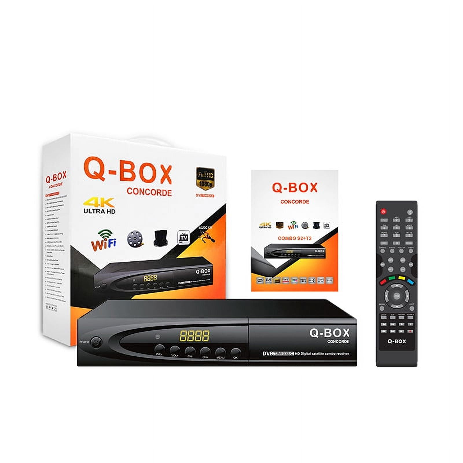 DVB T2 S2 Combo QBOX Satellite TV Receiver H264 Best DIGITAL TV Decoder  1080P FullHD DVB MP3 PLAY PVR EPG T2 DVB S2 Set Top Box