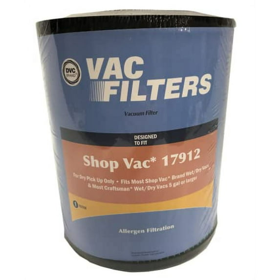 DVC Green Allergen Filter for Shop Vac / Craftsman Replaces Part Number 17912 (1 Pack)