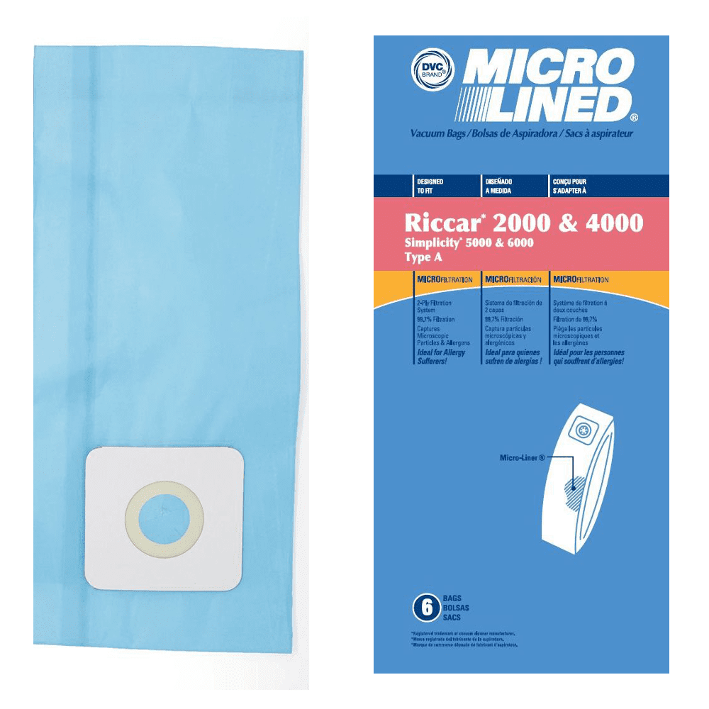 Sacchetti Aspirapolvere 6 Sacchetti Sottovuoto Tipo S – Compatibili Con Aspirapolvi Riccar, Simplicity, Fastvac (modelli RSQ, S100, FV500) Sacchetti Per Aspirapolvere Riccar Simplicity Tipo S - Foto 10