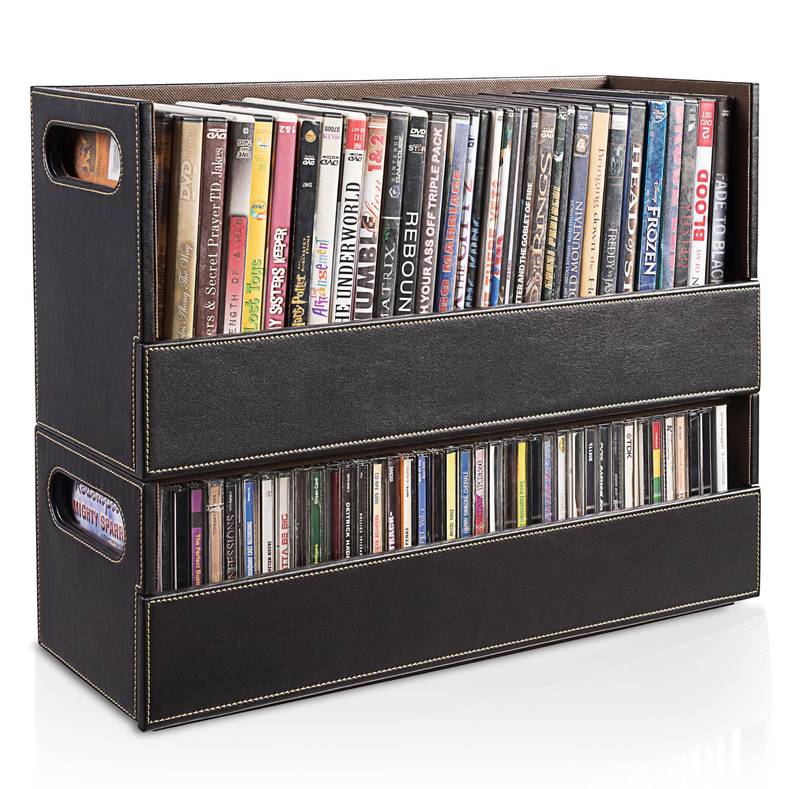 DVD & CD Storage Box, CD & DVD Storage Box, Movie Shelf Organizer for ...