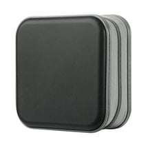 DVD Case, 48 Capacity Black CD Hard Plastic Case Storage Holder Wallet