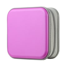 DVD Case, 48 Capacity Purple CD Hard Plastic Storage Case Holder Wallet