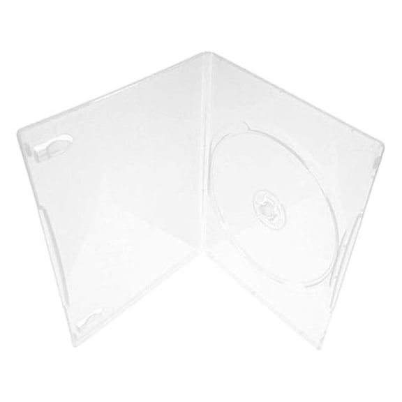 DVD Cases 7mm Slim Single - 100 Pack Clear DVD Cases for Discs - DVD Storage Cases - Slimline DVD Packaging - CD Cases - Clear Plastic Sleeves