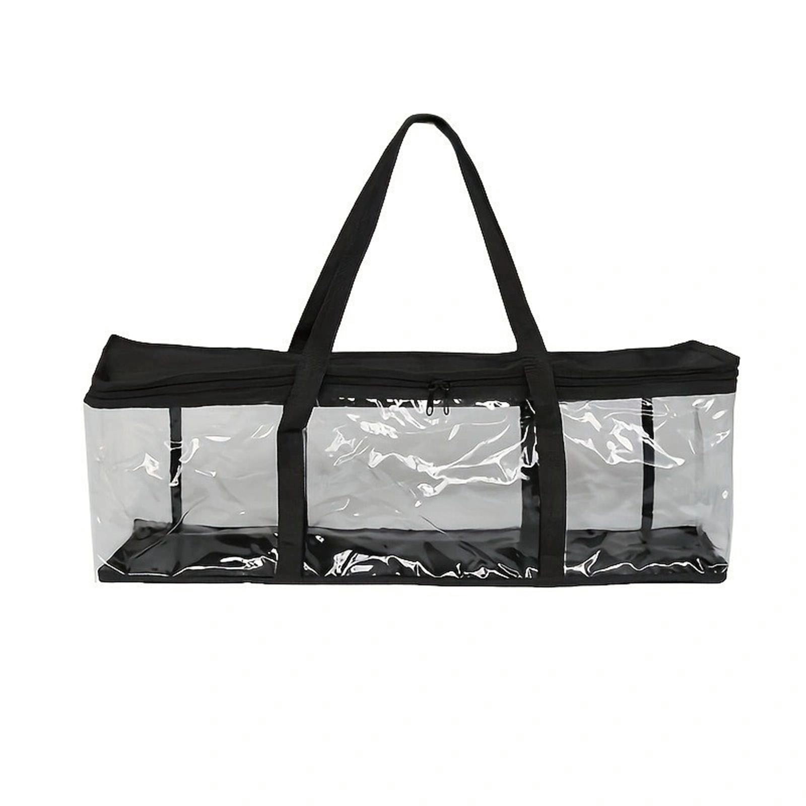 DVD Organizer Case Rectangular PVC Triple Handles Dividers Stackable ...