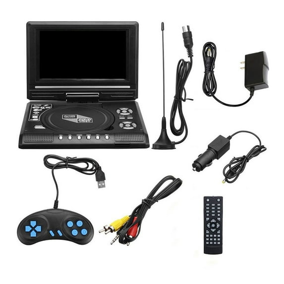 DVD Player Multifunction 7.8 Inch 16:9 Widescreen 270° Rotatable LCD Screen Home Car TV DVD Player Portable VCD MP3 Viewer ,Easy to Use