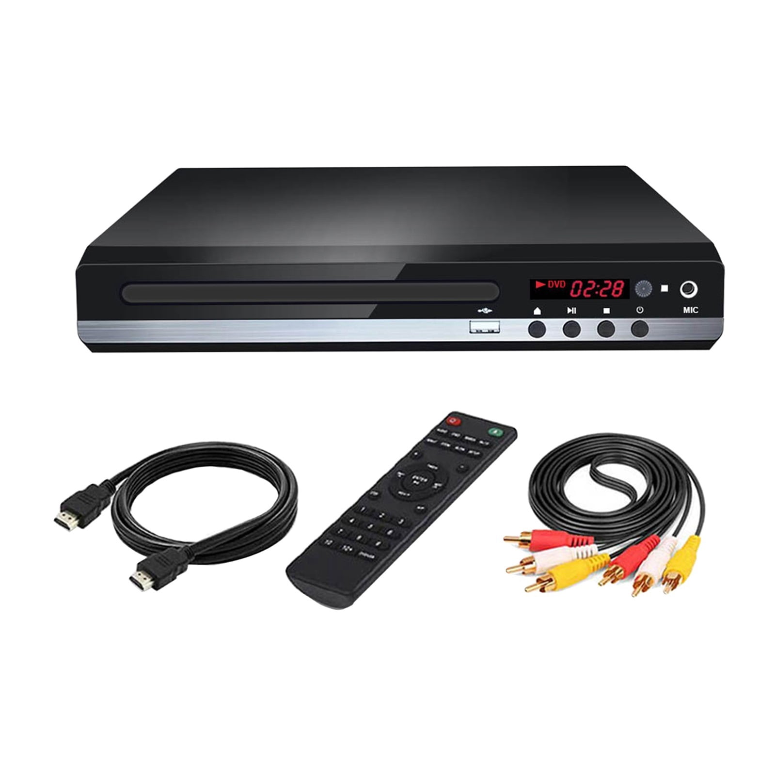 DVD Player Region Free UHD 1080P Compact CD Player for Home DVD CD VCD Discs Player ,High Volume Speakers