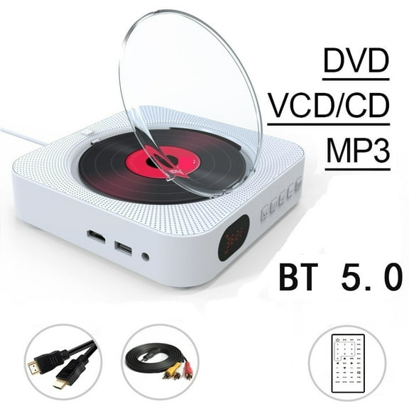 DVD Player VCD Player CD Music Player Bluetooth 5.0 Built-in Speaker ,Easy to Operate