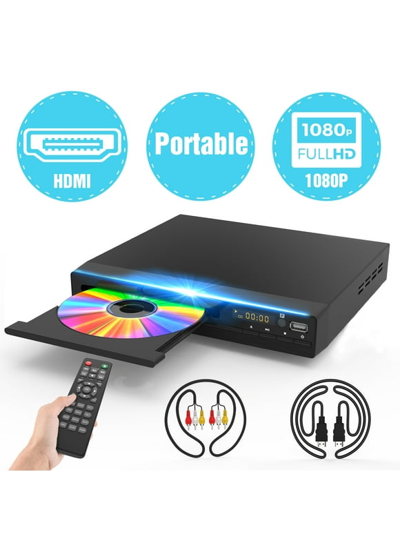 DVD Player for TV with HDMI 1080P Small DVD Player with Remote Portable CD Player for Home