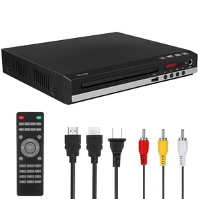 DVD Player with 1080p HDMI Upscaling, Compact Multi-Format CD/DVD/USB Player for Smart TV, Plays All Region DVDs