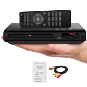 DVD Players for TV, Simple DVD Player for Elderly, CD Player for Home Stereo System, CD Player with USB Input AV Cable,Black
