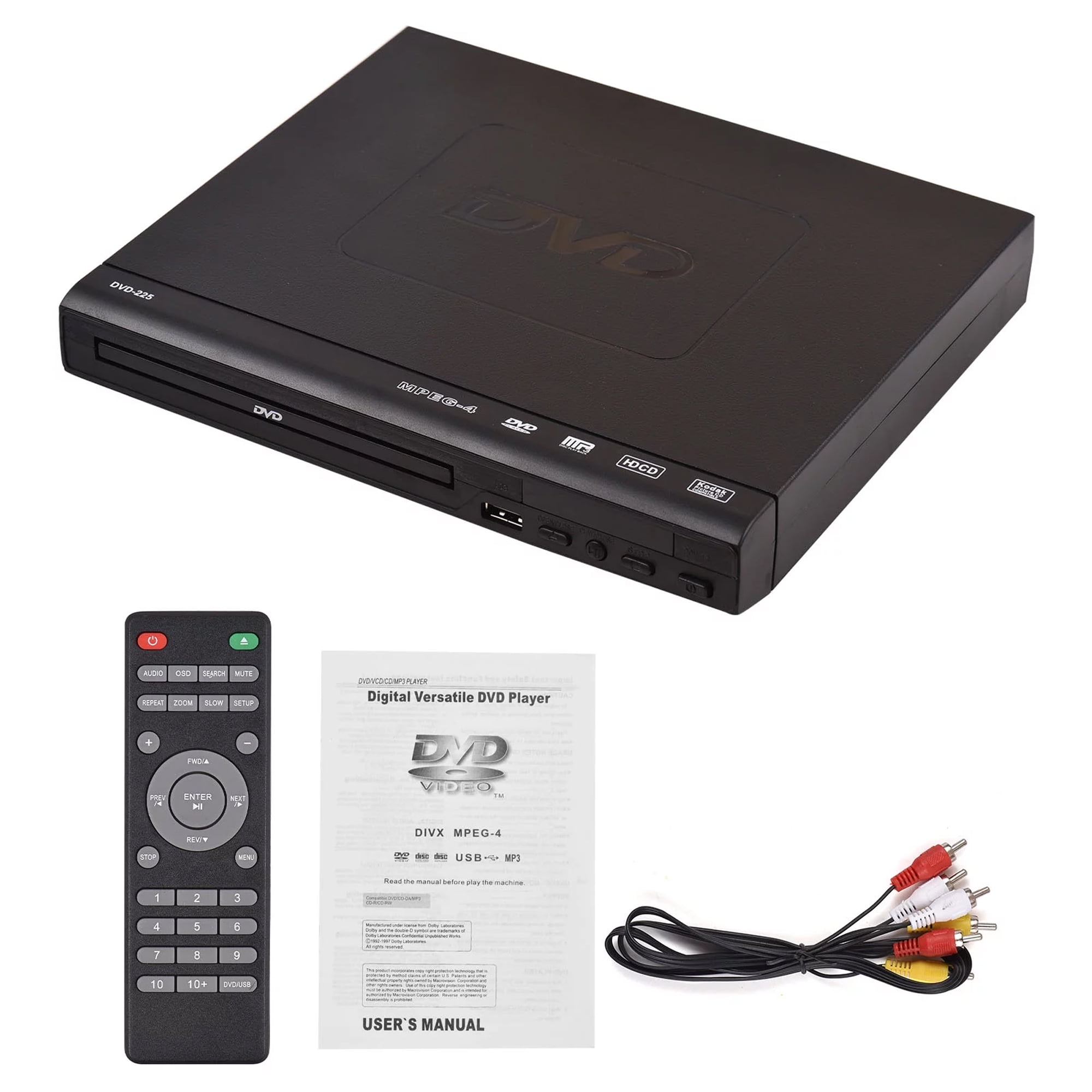 DVD Players for Smart TV, Simple DVD Player for Elderly, DVD Players That  Play All Regions, CD Player with USB Input AV Cable for Home Stereo System,  