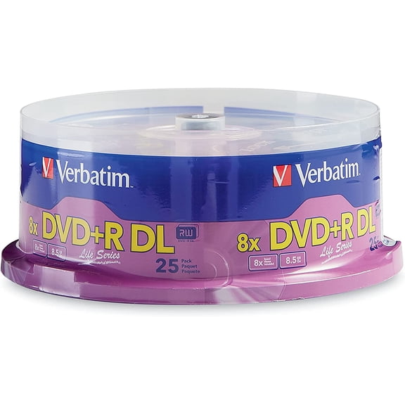 DVD+R DL Double Layer 8.5GB 8X LifeSeries - 25 Pack Spindle
