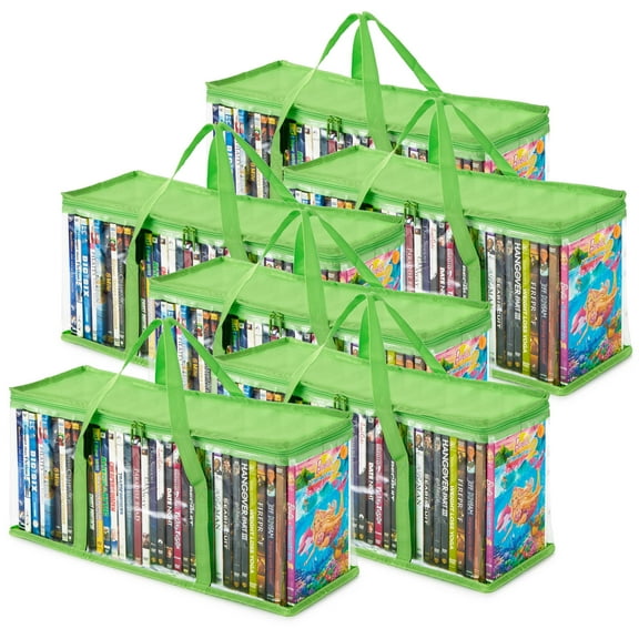 DVD Storage Bags - Green (6 Pack)