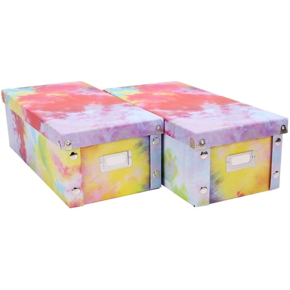 DVD Storage Box, Tie Dye, 2 PK