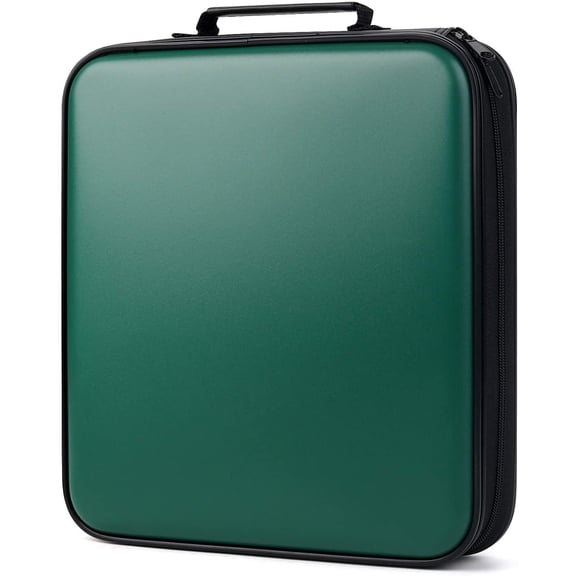 DVD Storage CD Case Holder: 160 Capacity Sleeves Black Disc Cases Binder for Car - Hard Organizer Box Large Wallet Movie/Music/Game & Portable Book