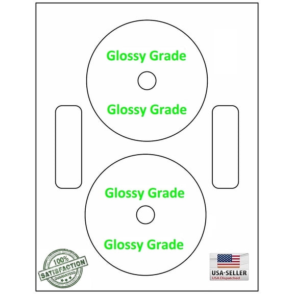 DVDNTF, 2000 CD/DVD Labels Neato Compatible Full Face / 1000 Sheets Glossy Grade