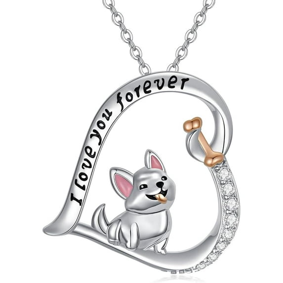 DVEATR 925 Sterling Silver Fox/Giraffe/Koala/Panda/Dog/Raccoon/Tiger/Cow/Snake/Penguin/Frog Necklace Cute Animal Pendant Birthday Gifts for Women Animals Lover