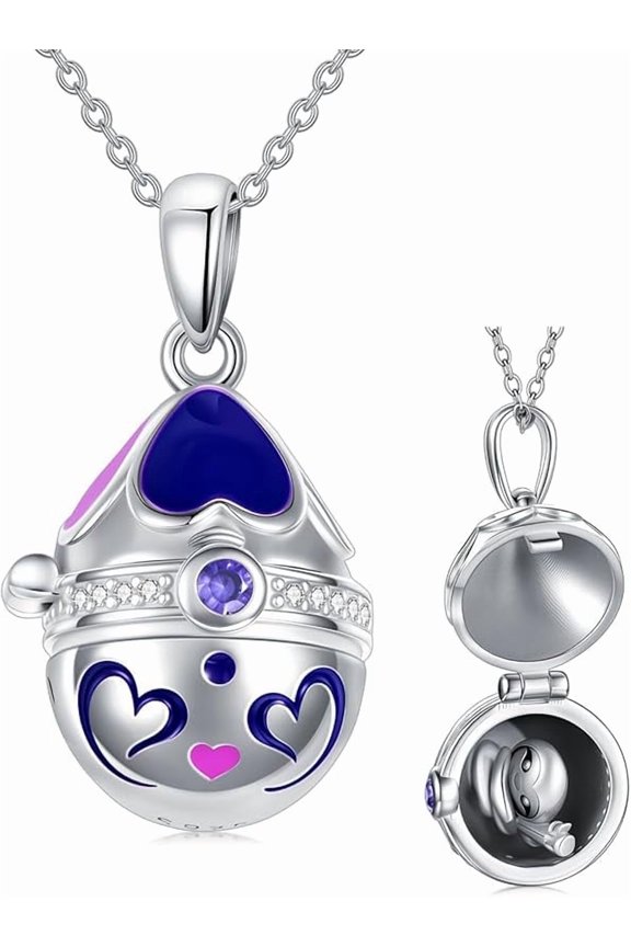 Easter Egg Necklace for Women 925 Sterling Silver Cute Animal in Easter Egg Pendant Necklace for Gifts