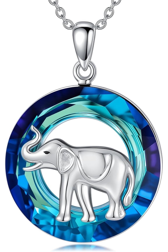 Elephant Necklace for Women Sterling Silver Elephant Gifts for Women Jewelry Good Luck Animal Necklace