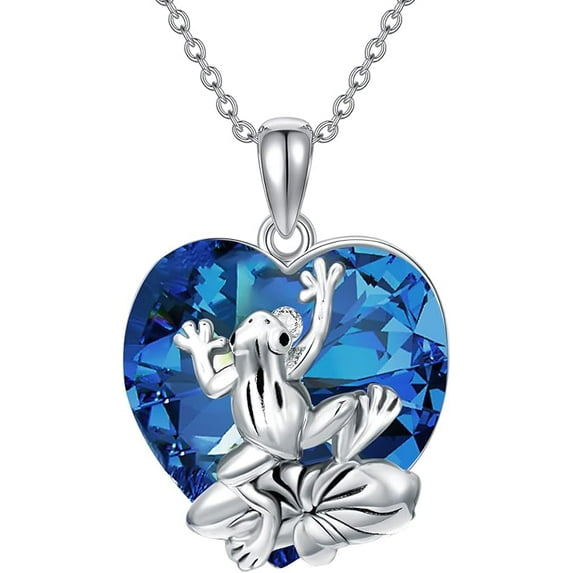 DVEATR Frog Necklace Sterling Silver Frog Pendant Necklace Jewelry for ...