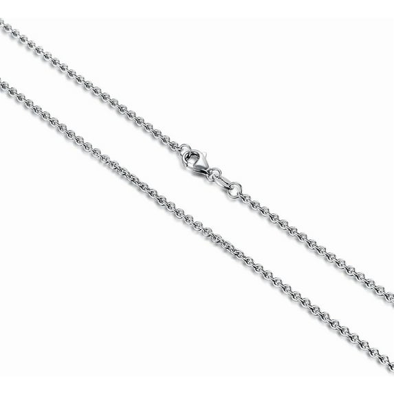 DVEATR Genuine 925 Sterling Silver Cable Chain Necklace for Men & Women ...