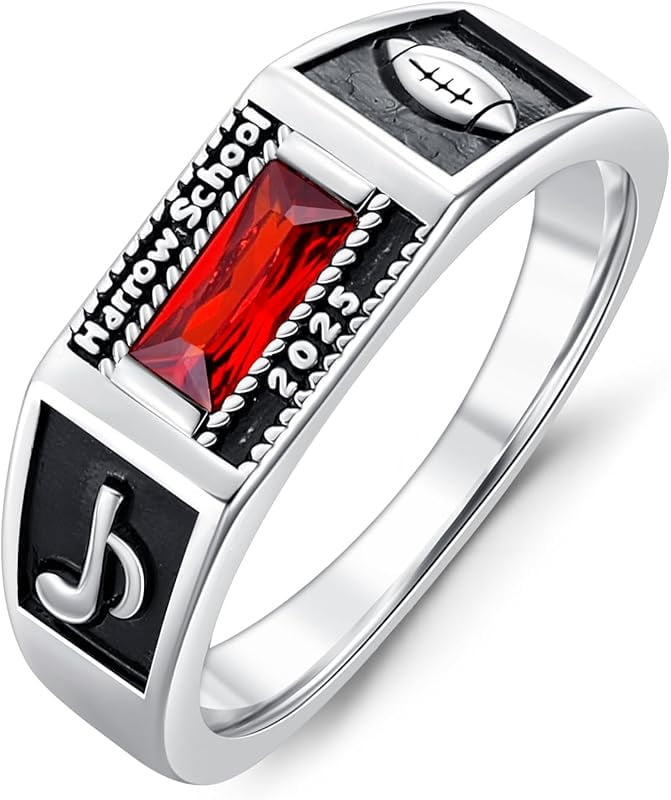 DVEATR Personalized Class Ring for Men and Women Customized High School ...