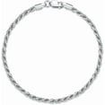 thumbnail image 1 of DVEATR Solid 925 Sterling Silver 2MM/4MM Rope Chain Bracelet for Men Women,with Lobster Claw Clasp,Made in Italy 6.5/7/7.5/8 Inch, 1 of 10