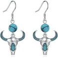 thumbnail image 1 of DVEATR Sterling Silver Turquoise Earrings for Women Animals Dragonfly Owl Feather Turtle Butterfly Dangle Earrings Western Bohemia Jewelry Birthday Mothers Day Gifts for Mom, 1 of 10