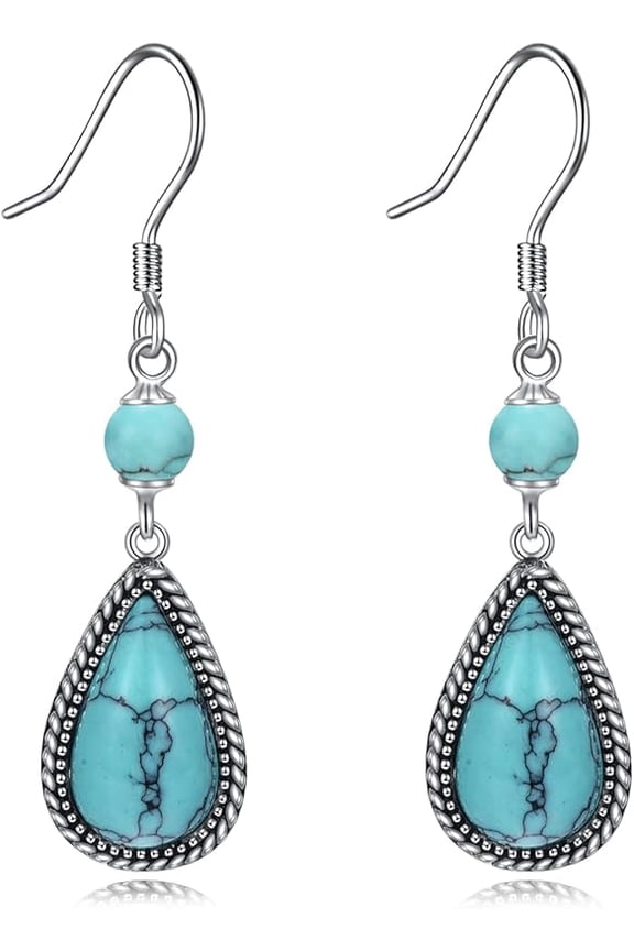 Sterling Silver Turquoise Earrings for Women Animals Dragonfly Owl Feather Turtle Butterfly Dangle Earrings Western Bohemia Jewelry Birthday Mothers Day Gifts for Mom