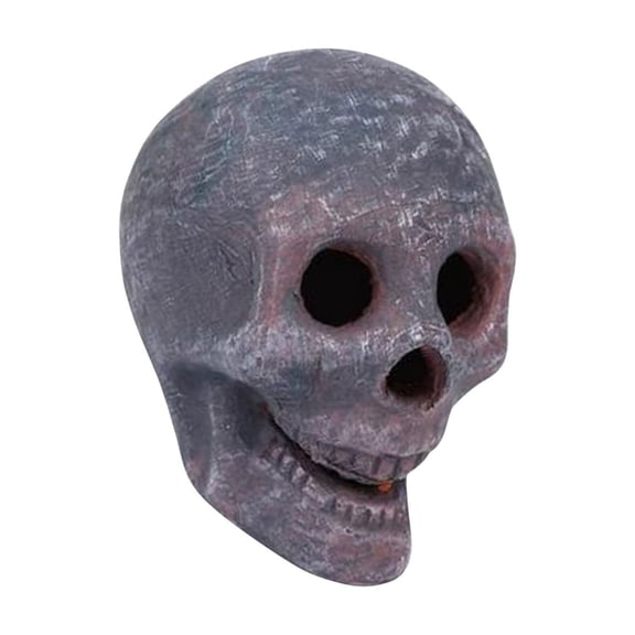 DVGRVO Reusable Ceramic Skull Fire Logs Heat-Resistant Fake Human Skull for Firepit, Fireplace, BBQ & Halloween Bonfire Decor, Realistic Bone Effect Ornament