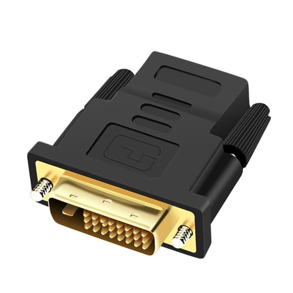 DVI-D 24+1 Male to HDMI Female Adapter - 1080P Full HD Video Display Converter Connector for PC Desktop Graphics Card, Monitor, and Projector