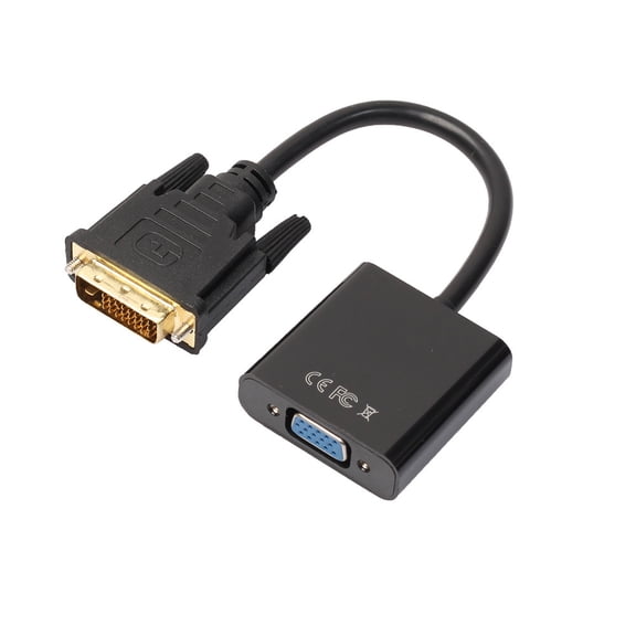 DVI-D 24+1 Pin Male to VGA 15Pin Female Adapter Converter, DVI to VGA Cable with Built-in Conversion Chip for Digital to Analog Signal, DVI-D to VGA Adapters for Monitor Projector with Gold-Plated