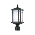 thumbnail image 1 of DVI DVP142014BK-SSD Outdoor Post Top with Sand Blasted Seedy Glass Black, 1 of 1