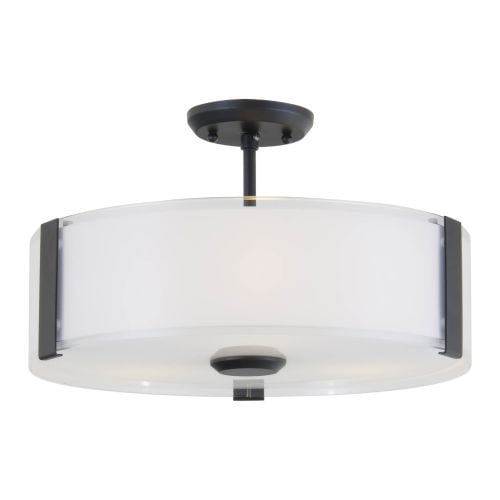 Three Light Semi-Flush Mount