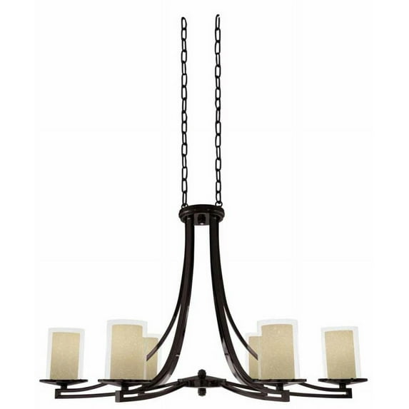 DVI Lighting DVP9036 Essex 35.5" Width 6-Light 1 Tier Chandelier