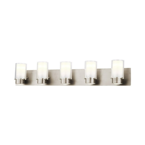 DVI Lighting DVP9055BNOP Five Light Vanity Essex Buffed Nickel w Half - One Size
