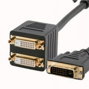 DVI Splitter Cable - Premium Double shielded with Gold Plated Connectors