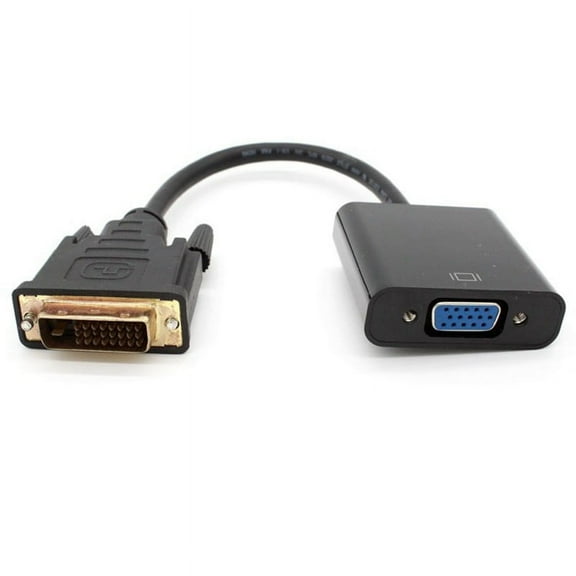 DVI to VGA Cable Adapter DVI-D 24+1 & DVI-I 24+5 to VGA Male to Female Adapter 1080P Full HD DVI to VGA Cable for HDTV PC Host Laptop Monitor and Projector, 0.2M 8in