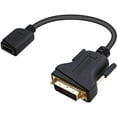 thumbnail image 1 of DVI to HDMI, Bidirectional DVI (DVI-D) to HDMI Male to Female Adapter with Gold-Plated Cord,5pack, 1 of 5